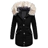 Calidez de alto rendimiento NP Botón de solapa de invierno para mujer Abrigo de zanjas largas Chaqueta gruesa