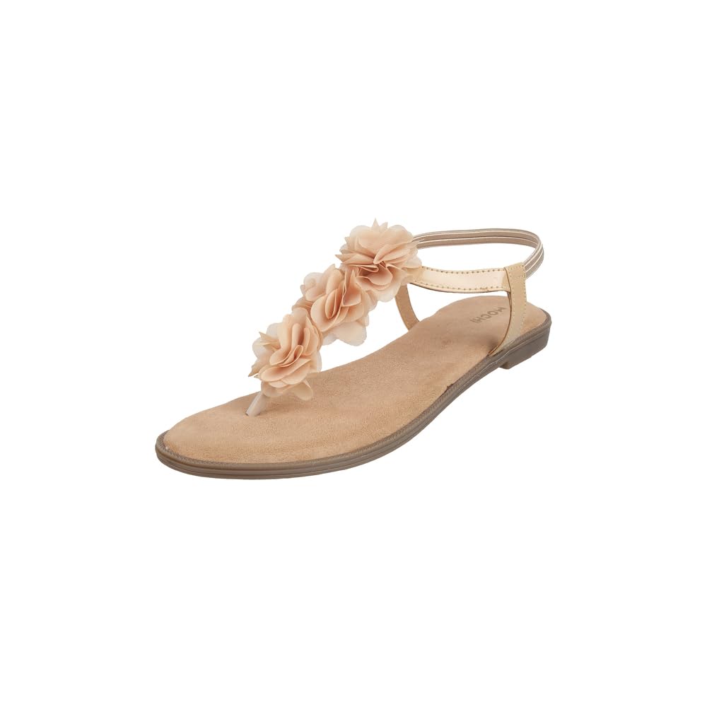Mochi Women Floral T-Strap Comfortable Casual Sandals - Review, Price and Buying Guide