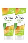 St Ives Face Scrub Invigorating Apricot Fresh 150ml Pack of 2 | Deep Exfoliating Facial Cleanser with Natural Walnut Shell Powder | Brightens Skin | Oil-Free Formula | Dermatologist Tested