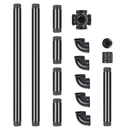 Mooace Toilet Paper Holder Stand, Industrial Free Standing Bathroom Tissue Paper Roll Dispenser, Black #TOP4