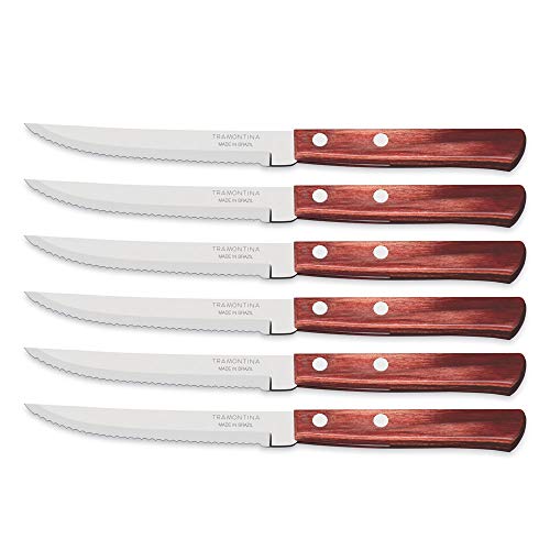 Tramontina 29899/154 Steak/Pizza mes, rood, 12,7 cm