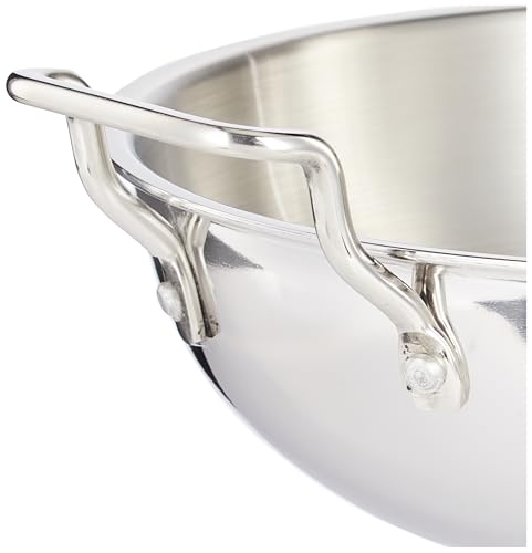 Image of Tosaa Triply Stainless Steel 26 cm Kadai with Lid /Indian Wok|Even Heat Distribution| Consumes Less Oil|Easy to Clean|Gas Stove Compatible - 2650 ml