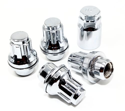 Set of 4 Veritek 14x1.5mm 1.7 Inch 43mm Length 21mm Key Hex OEM Factory Mag Washer Style Chrome Wheel Locks for Toyota Tacoma Grand Highlander SR5 Pre-Runner TRD VPE-45100CH by Veritek Performance - Used condition - US$17.22