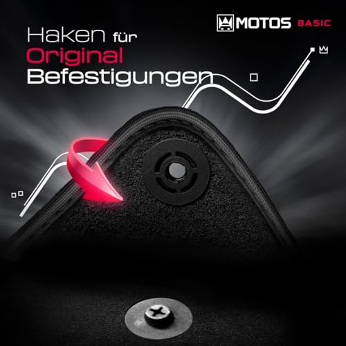 MOTOS Basic Tapis voiture en velours destiné à Citroen C4 I 2004-2010 1 pièce rangée de sièges arrière - Basic, Matériau, Noir - Découvrez un nouveau confort de conduite avec un jeu de tapis de sol vo – vue 7