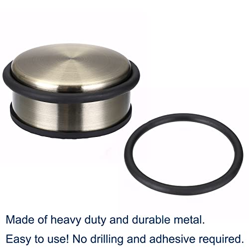 Sumnacon Heavy Duty Floor Door Stopper No Drill, Durability Stainless Steel Door Stops With Anti-Skid Rubber - Contemporary Decorative Safety Doorstop For Home Office Commercial Industrial, Bronze #TOP5