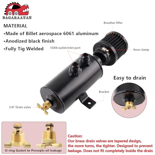 Bagaraatan RAAS 10An Oil Catch Can Breather Can thumb #3