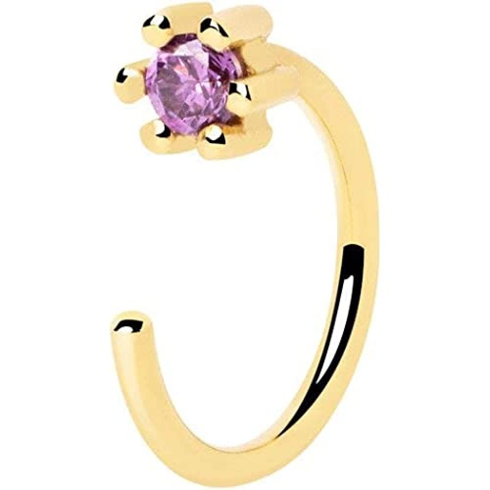 SINGULARULoose Earring Sophie Lavande Gold - Earring in 925 Sterling Silver and Zirconia with 18 Carat Gold Plating - Loose Earring - Women's Jewellery