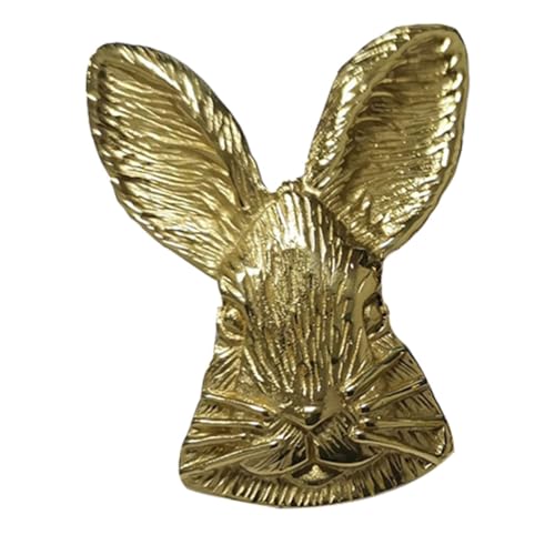 Toyvian キャビネットドアハンドル うさぎ型取っ手 錆びにくく滑り止め加工 家用収納家具引き出しノブ タンスや窓枠に適合する装飾用アク