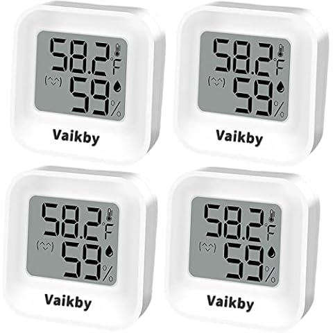 Indoor Humidity Meter Hygrometer 4Pack, Room Thermometer for Accurate Room Temperature Monitor, Digital Hygrometer with Indoor Thermometer for Home, Baby Nursery, and Humidity Sensor Enhanced Comfort Cover