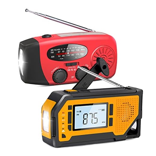【2022 Upgraded Version】 Emergency Weather Alert Radio+AM/FM/NOAA Weather Emergency Crank Radio, Solar Hand Crank Portable Radio for Emergency and Outdoor