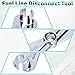 Fuel Line Disconnect Tool, 3/8 Inch and 5/16 Inch Metal Fuel Filter Removal Tool, Multi-Purpose Scissor Fuel Line Wrench Fittings for Fuel, Heater, and A/C Line Service, Universal for Most Vehicles