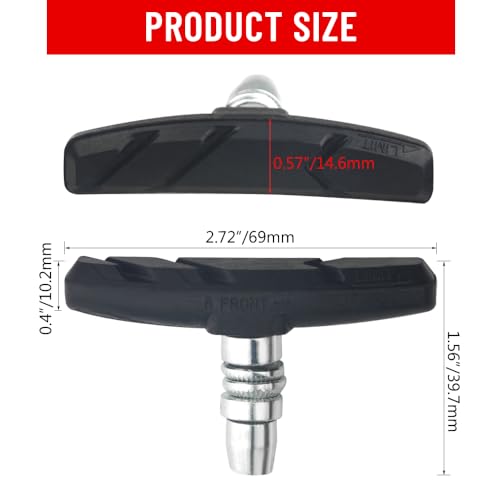 WMYCONGCONG 6 works Bike Brake Pads with Hex Nuts and Spacers Mountain Bike Brake Blocks for Cruiser MTB Mountain Bicycle - Image 2