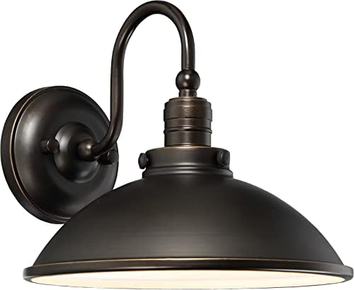 Minka Lavery Outdoor Wall Light 71169-143C-L Baytree Lane Exterior Wall Lantern, 1-Light LED 14 Watts, Oil Rubbed Bronze