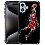 Compatible with iPhone 16 Case,Basketball Player 38 Pattern Soft TPU Bumper Desgin,Anti-Scratch Shockproof Case for iPhone 16