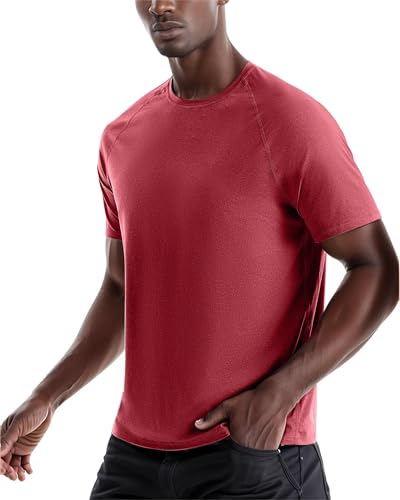 Mens Rash Guard Short Sleeve, UPF 50+ UV Sun Protection SPF Shirts - Quick Dry Lightweight Fishing Swim T-Shirt3