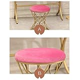 gzz Vestidor nórdico Taburete Manta de franela Cambio de asiento Zapatos Banco | Sillas de comedor modernas Taburete Sofá de sala de estar,Rosado