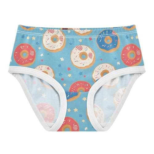 Wusikd Donuts Girls' Underwear Cotton Stars Girls Briefs Soft Toddler Underwear 2T