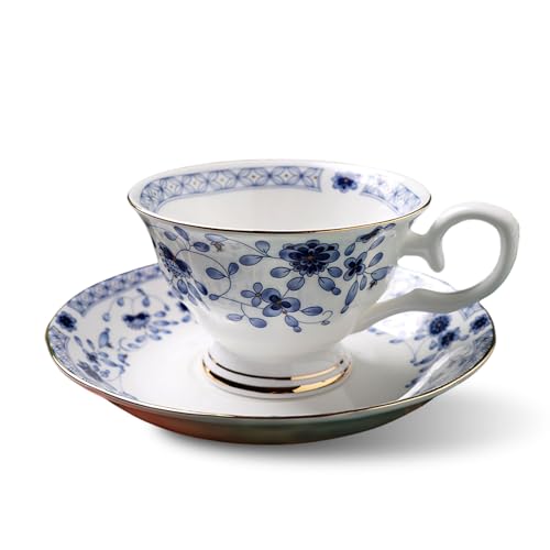 Cappuccino Tasse mit Untertassen, Knochenporzellan Kaffeetasse...