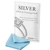 Silver Polishing Cloth (Pack of 2) Jewellery Cleaning and Polishing Cloths for Cleaning Silver, Gold and Platinum - Restores the Shine