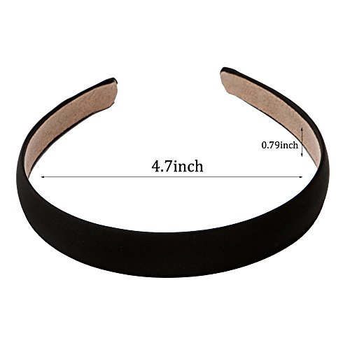 Loneedy 8 Hard Headbands, 2Cm Wide Non-Slip Ribbon Hairband For Women (8 Black) #TOP1
