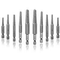 10 Stück Schraubenausdreher,Schraubenausdreher Set,Sechskantgriff Screw Extractor,Geeignet Zum Entfernen Beschädigter Schrauben