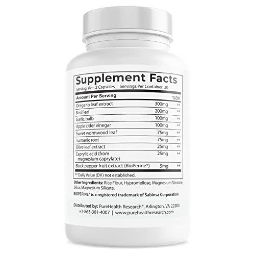 Candida Cleanse - Herbal Supplements With Oregano, Basil, And Olive Leaf Extract For Candida Cleanse,Colon Cleansing, And Gut Health - Intestinal Cleanse And Biofilm Defense (2 Bottles) #TOP7