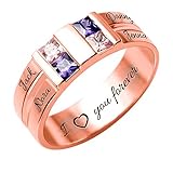 CHRIMAS-GESCHENK: Personalisierter Namensring für Geschenk oder Empfang. Sehr gut geeignet als Versprechensring, Valentinstag, Mutter-Tochter-Ring, Verlobungsring, Muttertagsring, Weihnachtsgeschenk, Geburtstagsgeschenk, Muttertagsgeschenk, Erntedankgeschenk, Valentinstagsgeschenk für Verlobung oder Hochzeit, verwendet, um Danke oder Wunsch auszudrücken Sie