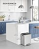 SONGMICS 2 x 15L Kitchen Waste Bin Double Rubbish Bin for Recycling and Household Waste, Interior Buckets, Stainless Steel, Soft Close, Pedal, Metallic Silver LTB544E01 #2