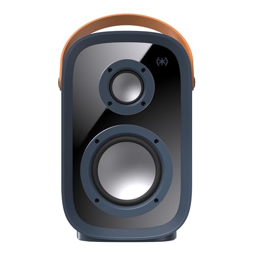 Image of Speck Speaker Gemtones Infinity Speaker Max - Dark Grey /Chrome /Tan