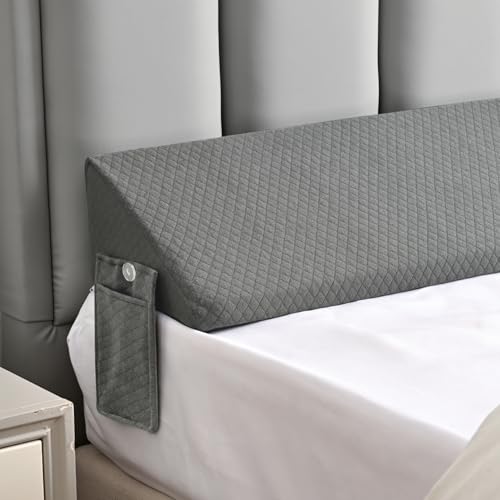 Queen Bed Wedge Pillow for Headboard Gap Filler use Under Pillows for Sleep Apnea,After Surgery,Acid Reflux Relief,Leg Swelling,Between Corner Wall and Mattress/Frame, Home Bedroom Decor 60