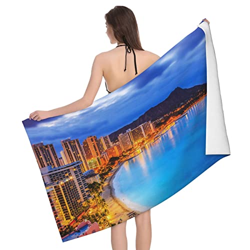 Serviette de bain hawaïenne en microfibre premium pour hôtel