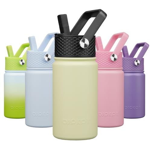 Image of BJPKPK Insulated Water Bottle, 15oz Stainless Steel with Straw Lid