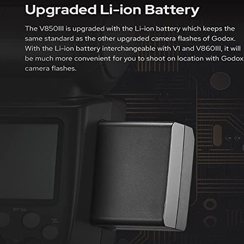 Godox V850Iii Flash Camera Flash Speedlight W/Godox S2 Speedlite Bracket + Eachshot Softbox Hss 1/8000 2.4G 450 Full Power Pops For Dslr Cameras With Standard Hot Shoes For Canon, Nikon, Sony, Etc #TOP5
