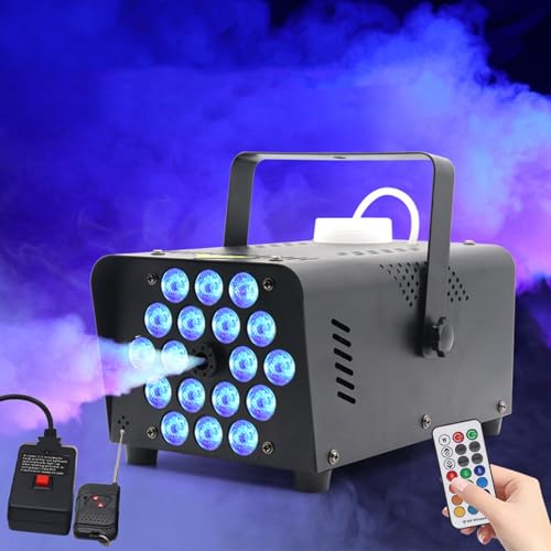 Máquina de humo columna de aire LED 500W con control remoto inalámbrico para escenario, máquina de humo para fiesta DJ disco miniatura 1