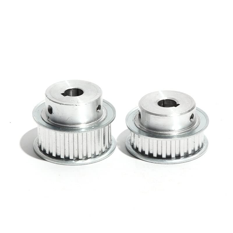 Poulie de courroie de distribution T5 avec rainure de clavette poulie de Transmission 24T largeur de courroie 11/16mm 8/10/12/14/19/20mm alésage poulie T5 24 dents(Bore 10mm Key 3x1.4,16mm)