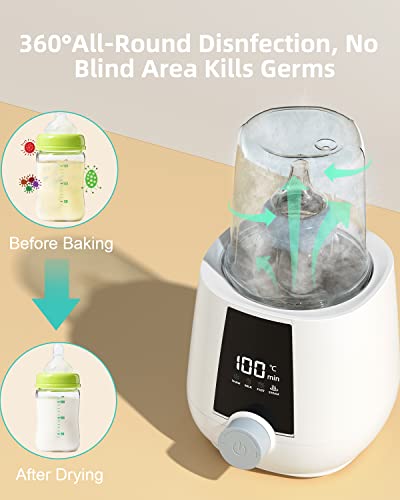 Tizwis Baby Bottle Warmer For Breastmilk Or Formula, Fast Baby Milk Warmer With Timer, Smart Temperature Control, Multifunctional Bottle Warmers With Defrost, Thaw, Keep, Heat Baby Food Jars Function #TOP3