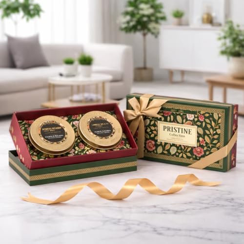 Image of Sancha Tea Boutique, Pristine Collection Gift Box, 25g x 2 Loose Leaf Herbal Teas, Caffeine-Free Herbal Tisane Assortment, Premium Luxury Tea Gift for Wellness & Gifting