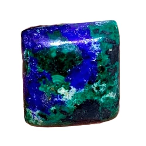 Cabochon azurite malachite véritable 17mm pour remplacer une pierre de bague perdue