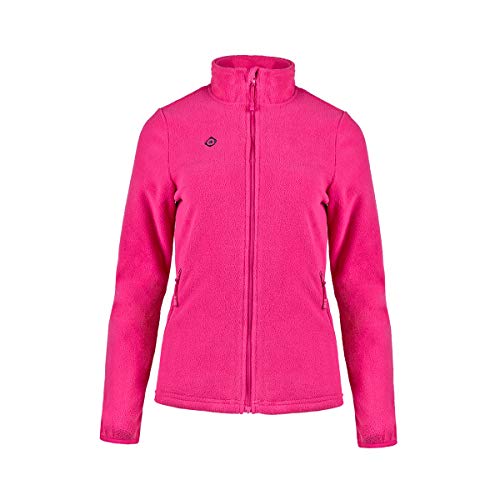Izas - Forro Polar para Mujer - Chaqueta Polar con Cuello Alto y Cremallera - Forro Polar de Invierno Ligero y de Secado Rápido - Ideal para Actividades al Aire Libre - Padru Negro y Fucsia - XXL