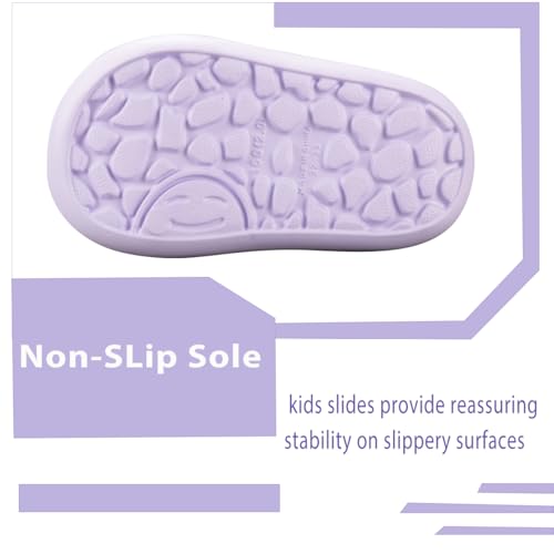 Image of Girls Cloud Bow Slide & Shower Slippers - Non-Slip Slip-On Kids Beach Pool Indoor Outdoor Shoes