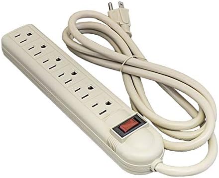Cable Leader 6 Outlet Surge Suppressor Power Strip with Safety Circuit Breaker (6 Foot (1 Pack))