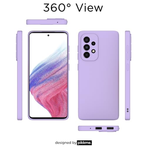 Image of Outlouders Back Cover for Samsung Galaxy A53 5G | Camera Protection | Durable Soft Matte Silicone Bumper Case (Purple)