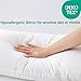 Gooeb Flat Ultra Thin Bed Pillows Standard Size Pillow Set of 2 Extra Soft Down Alternative for Stomach Back Sleeper White 20x26inches