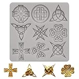 Geometric Fondant Molds Celtic Knot Silicone Mold for Cake Decoration Chocolate Candy Cupcake Topper Sugar Gum Paste Polymer Clay Jewelry Craft Making