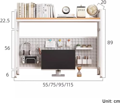 Estante de escritorio ajustable para organizar libros y decoración en oficina o dormitorio 3