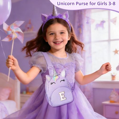 COSHAYSOO Unicorn Purse 3 4 5 6 Year Old Girl Birthday Gift Kids Bag Purple by COSHAYSOO - Used condition - Image 3