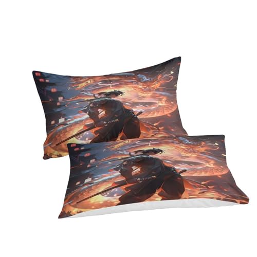 Housse de couette imprimé anime en microfibre premium pour lit double - 3