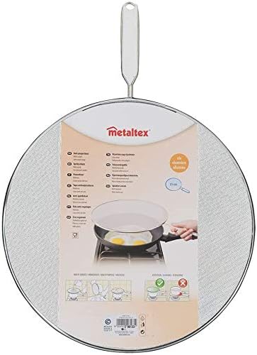 Metaltex Aluminium Mesh Splatter Screen Splash Guard,Silver,33 cm