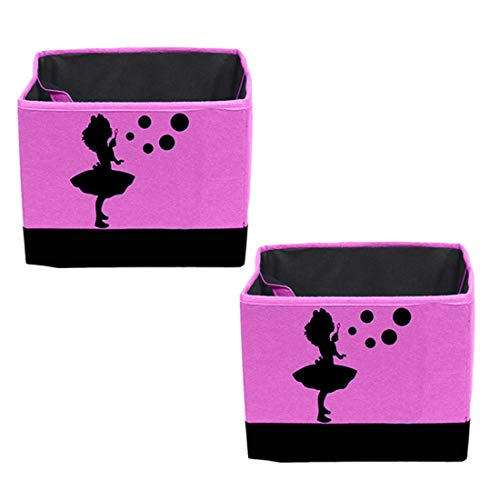 Image of PrettyKrafts Toys Storage Box, Storage Organizer for Kids, (Pack of 2) Pink