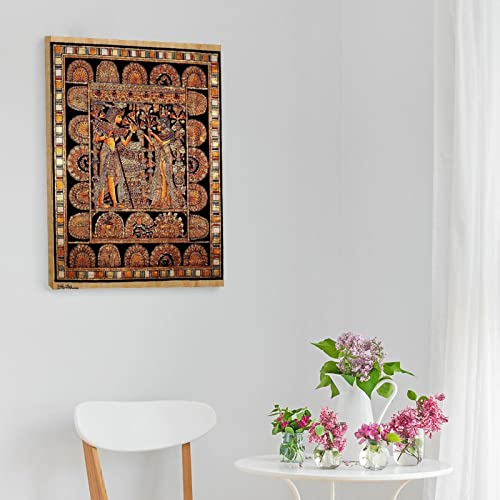 Wedding Scene Tutankhamun Ancient Egyptian Papyrus Painting Poster Canvas Wall Art Prints For Wall Decor Room Decor Bedroom Decor Gifts 20X26Inch(51X66Cm) Frame-Style #TOP5